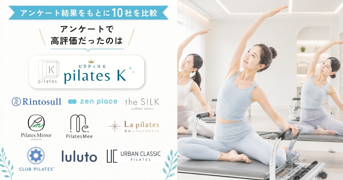 アンケート結果から評価が高いのは「ピラティスK」